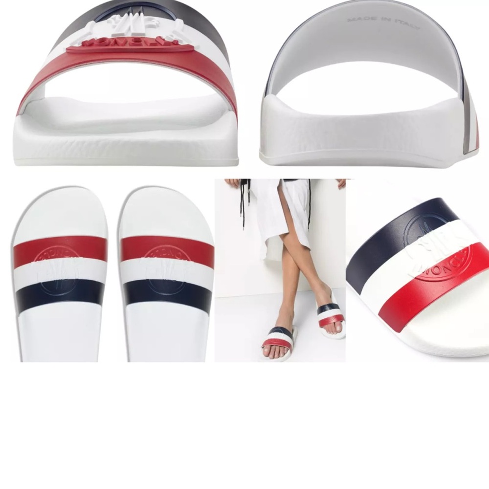 NIB $275 Moncler Jeanne Pool Slides Size 40 - Picture 7 of 10